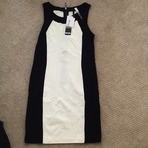 Kenzie black and white body con dress